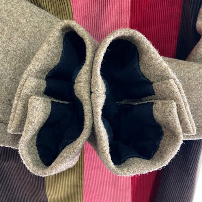 COMME des GARCONS HOMME PLUS コムデギャルソンオムプリュス PJ-J053 AD2022 ウールxコーデュロイ 切替 ロングコート ブラウン sizeM 瑞穂店