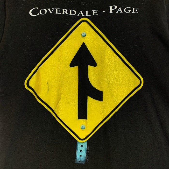 90's COVERDALE PAGE カヴァーデイルペイジ JAPAN TOUR 1993 プリントTシャツ ブラック BROCKUM Size L 福生店