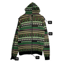 SWAGGER スワッガー 総柄 ジップアップ フーディー パーカー グリーン Size L 福生店