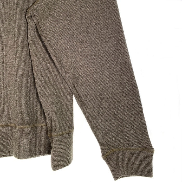 90's STUSSY ステューシー ショーンフォントロゴ刺繡 コットンポリ Vネック ニットセーター オリーブ USA製 紺タグ Size L 福生店