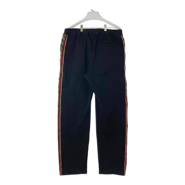 FENDI フェンディ FB0496 A6TH ズッカ柄 ストライプ トラックパンツ ブラック size52 瑞穂店