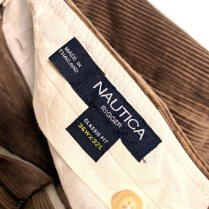 00's NAUTICA RIGGER ノーティカ 2タック コーデュロイトラウザーパンツ ブラウン Size 36×32 福生店