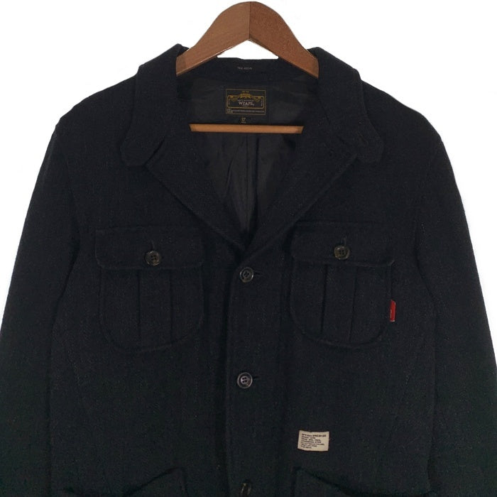 WTAPS ダブルタップス 09AW McQUEEN マックイーン ヘリンボーン ウールジャケット テーラード ブラック 092SPDT-JKM02 Size M 福生店