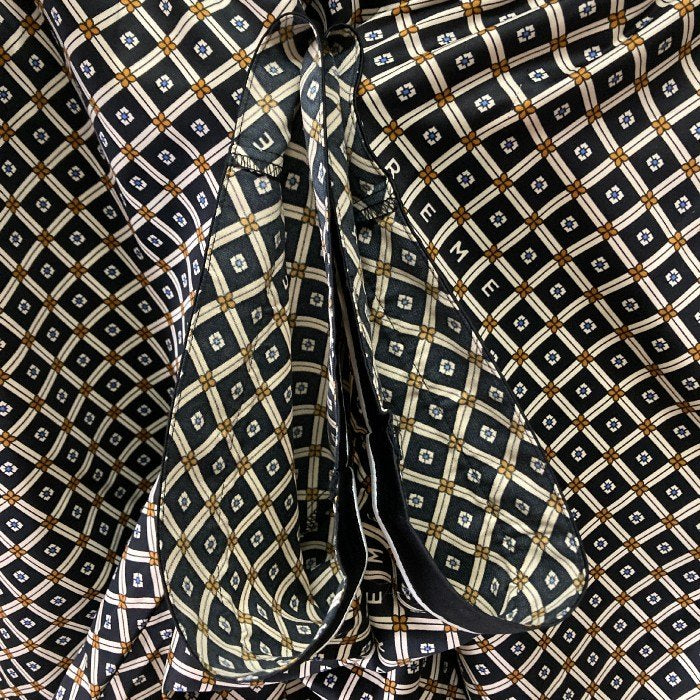 Supreme シュプリーム Satin Pajama Set パジャマセット ブラック×オフホワイト sizeM 瑞穂店