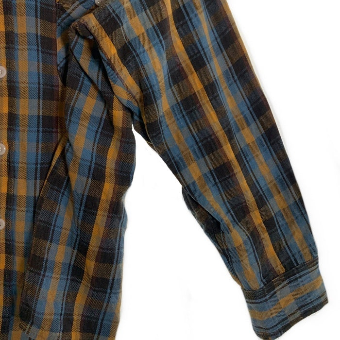 60's BIG MAC ビッグマック チェック フランネルシャツ イエロー ライトブルー ブラウン Size M 福生店