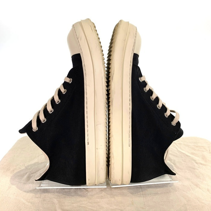 Rick Owens DRKSHDW リックオウエンス ダークシャドウ Ramones Low ラモーンズ ロー ローカットスニーカー ナイロン ブラック ホワイト 34341 Size EU43 (28cm相当) 福生店