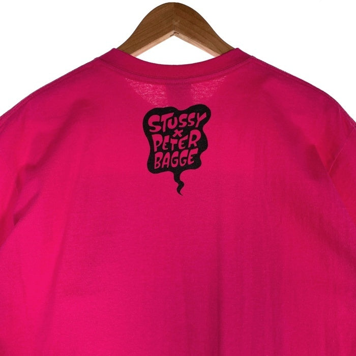 STUSSY ステューシー PETER BAGGE 半袖 Tシャツ ピンク Size L 福生店