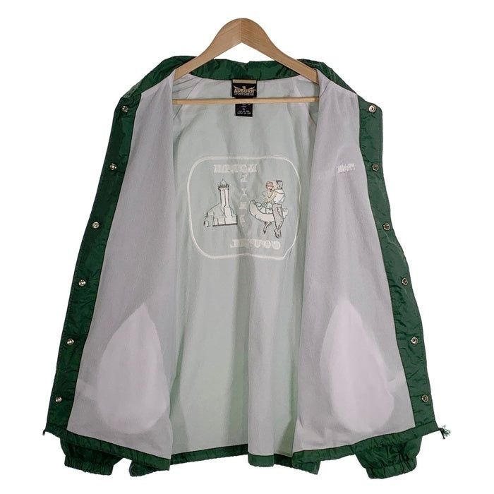 90`s FRANK HATTIE 刺繡 ナイロン コーチジャケット グリーン AUBURN SPORTSWEAR Size XL 福生店