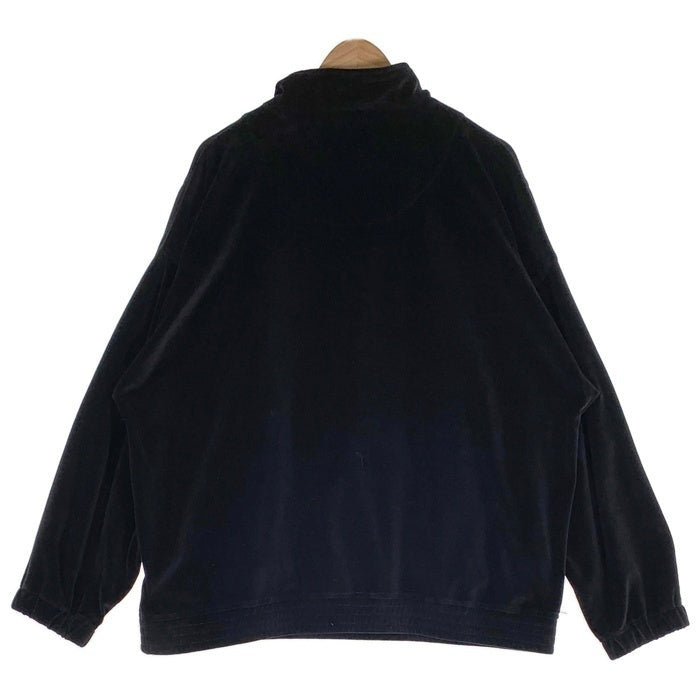 NASTOYS ナストイズ Velor Track Jacket ベロアトラックジャケット ハーフジップ プルオーバー ブラック Size L 福生店
