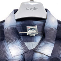 HOUSTON ヒューストン オンブレチェックシャツ レーヨン 長袖 ブラック 41188 Size XXL 瑞穂店