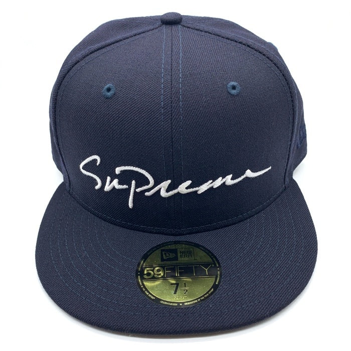 SUPREME シュプリーム NEW ERA ニューエラ 18AW 59FIFTY Classic Script New Era ベースボールキャップ ネイビー Size 7 1/2 (59.6cm) 福生店