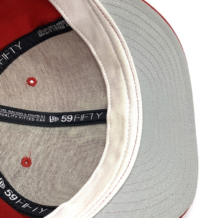 90's New Era ニューエラ MLB ニューヨーク・ヤンキース 59FIFTY ベースボールキャップ レッド ウール USA製 Size 7 3/8 (56.8cm) 福生店