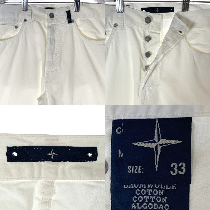 STONE ISLAND ストーンアイランド ボタンフライ コットン 5ポケットパンツ ホワイト size33 瑞穂店