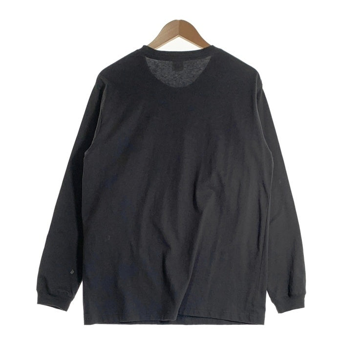 NUMBER (N)INE ナンバーナイン HAND PAINTED BASIC HEM PRINTED POCKET L/S T-SHIRT ハンドペイント ベーシックワンポイント ロゴプリント ポケット 長袖 Tシャツ ロンT チャコール Size L 福生店