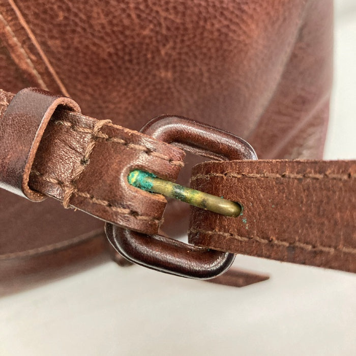 genten ゲンテン レザーショルダーバッグ フラップ ブラウン