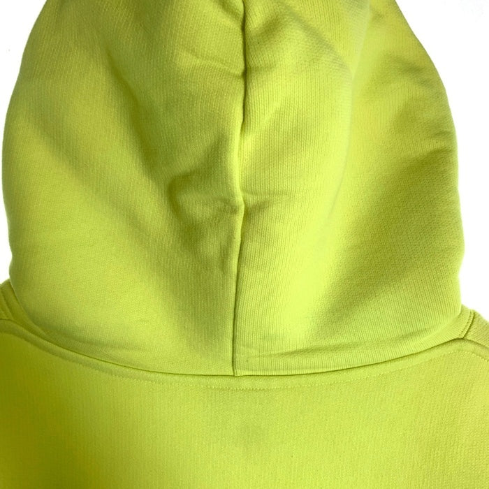 VETEMENTS ヴェトモン Logo-Printed Hoodie フロントロゴプリント プルオーバースウェットパーカー イエロー 蛍光 オーバーサイズ UE51TR820Y Size XS 福生店