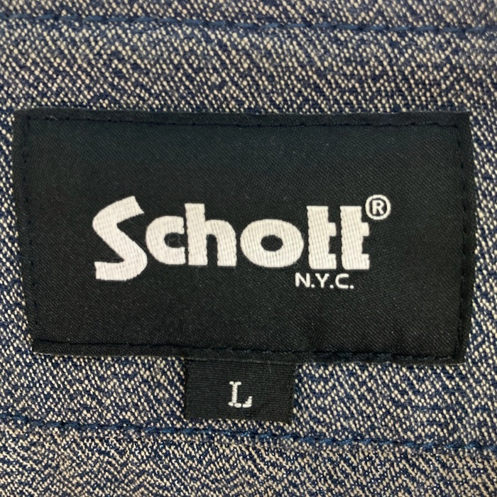Schott ショット 782-4120007 COTTON COVERT SLEEPING SHIRT スリーピングシャツ グレー sizeL 瑞穂店