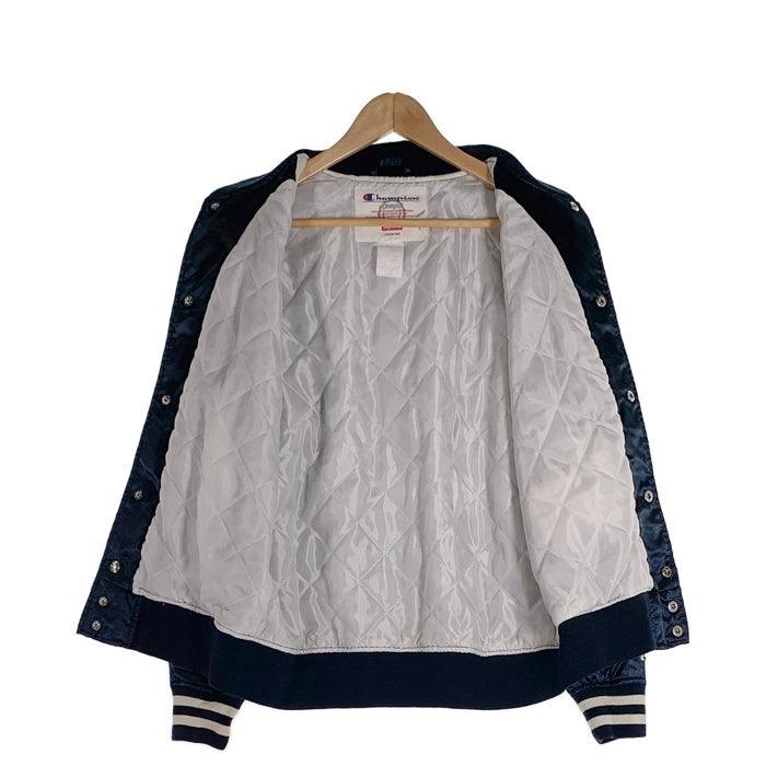 Supreme シュプリーム 13SS Champion チャンピオン Satin Jacket サテンジャケット スタジャン ネイビー Size S 福生店