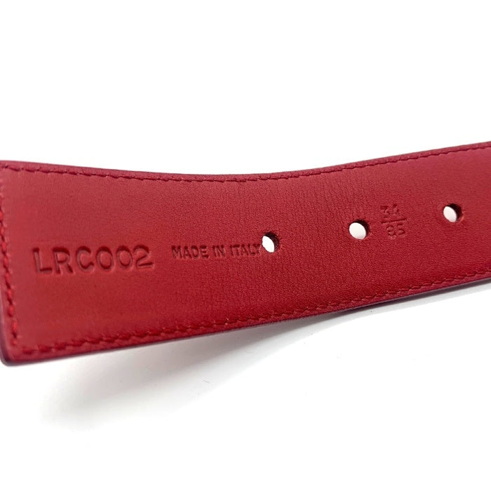 PRADA プラダ LUNA ROSSA ルナロッサ レザーナイロンベルト レッド ブラック LRC002 イタリア製 Size 34/85 福生店