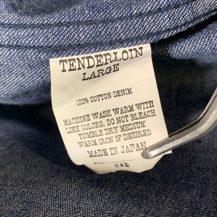 TENDERLOIN テンダーロイン 21SS BASEBALL SHT S/S DENIM RH デニム 半袖 ベースボールシャツ インディゴ Size L 福生店