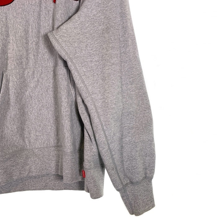 SUPREME シュプリーム 21AW Arabic Logo Hooded Sweatshirt アラビックロゴ プルオーバースウェットパーカー グレー モコモコ Size XXL 福生店