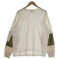 DISCOVERED ディスカバード SWITCH SLEEVE CUTSEWN ロンT ロングスリーブ 長袖 Tシャツ ホワイト オリーブ DC-AW25-CU-18 Size 2 福生店