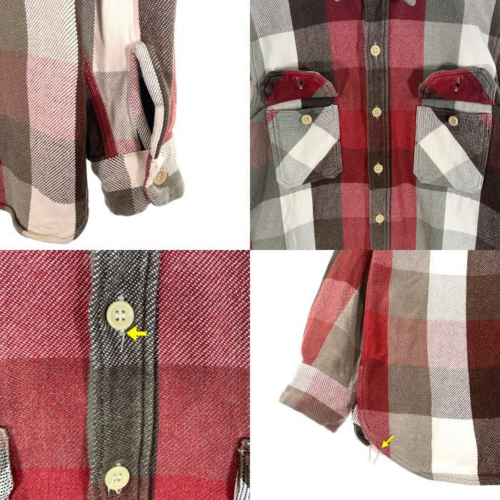 WAREHOUSE ウエアハウス フランネルチェックシャツ レッド Size M 福生店