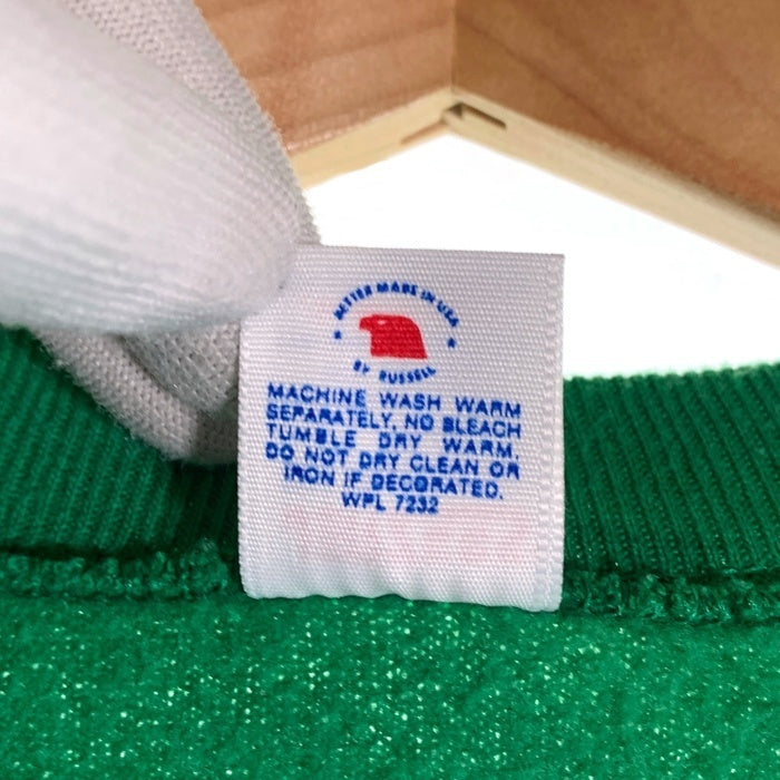 80's JERZEES BY RUSSELL ジャージーズ バイ ラッセル アイルランド シャムロック クルーネックスウェット グリーン USA製 Size L (42-44) 福生店