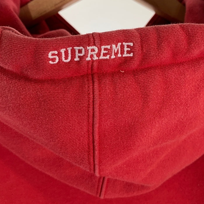 SUPREME シュプリーム 19AW NIKE ナイキ Leather Applique Sweatshirt レザーアップリケ プルオーバースウェットパーカー レッド CK6225-687 Size M 福生店