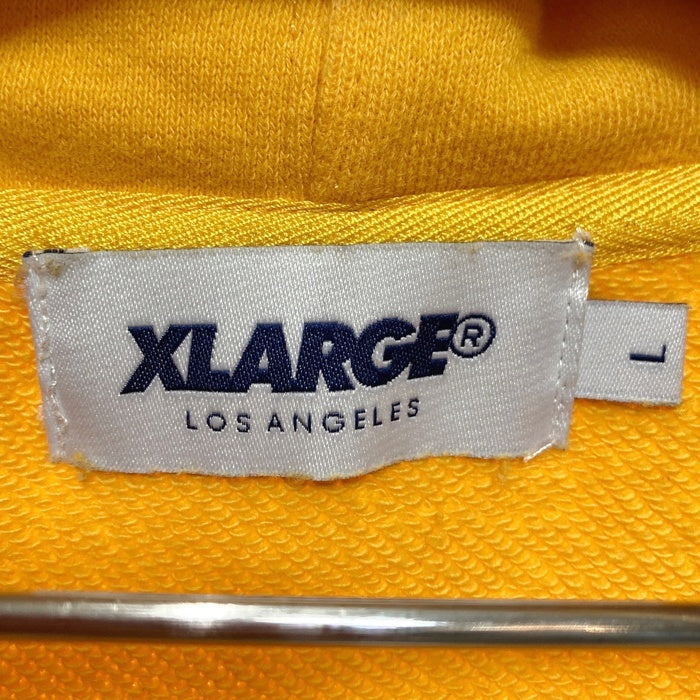 X-LARGE エクストララージ ローズプリント プルオーバースウェットパーカー イエロー 01183226 Size L 瑞穂店