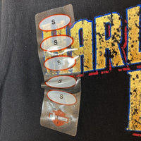 HARLEY DAVIDSON ハーレーダビッドソン USA製 VERTICAL FLAG ADT USA Tシャツ ブラック sizeS タグ付き 瑞穂店