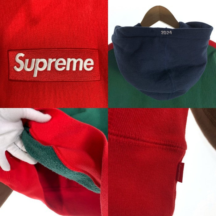 SUPREME シュプリーム 24AW Box Logo Hooded Sweatshirt Multi ボックスロゴ プルオーバーフーディー パーカー レッド マルチ Size L 福生店