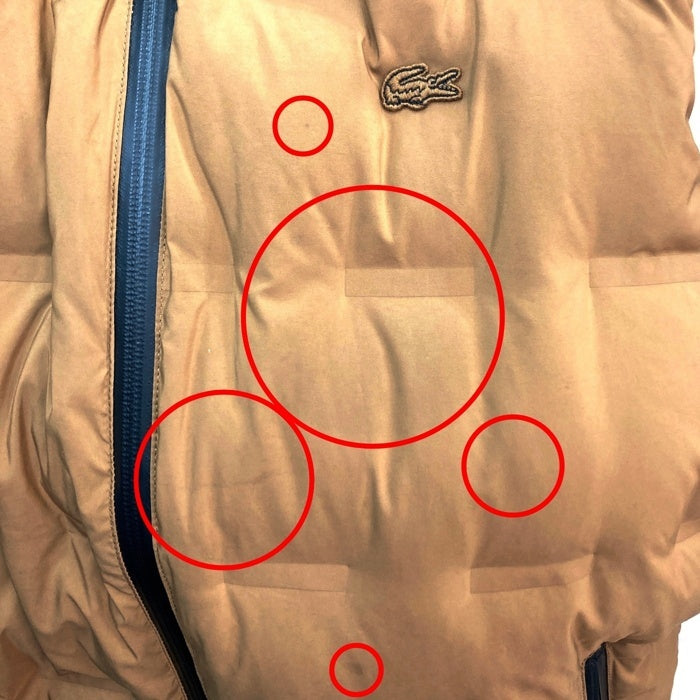 LACOSTE ラコステ BH079EL CLOMAX 止水ジップ 中綿ベスト ブラウン sizeXS 瑞穂店