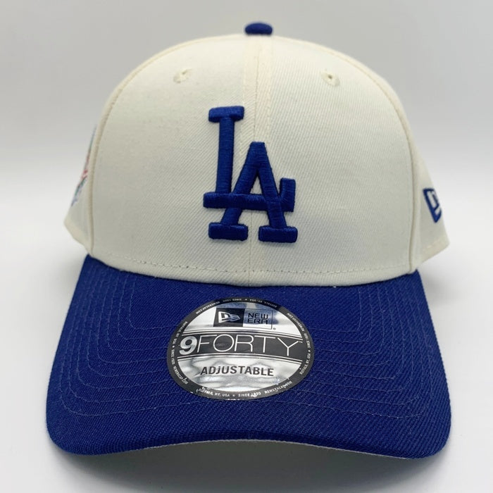 NEW ERA ニューエラ 9FORTY Los Angeles Dogers ロサンゼルス ドジャース アジャスタブル ベースボールキャップ ナチュラル ブルー  サイドパッチ Size Free 福生店