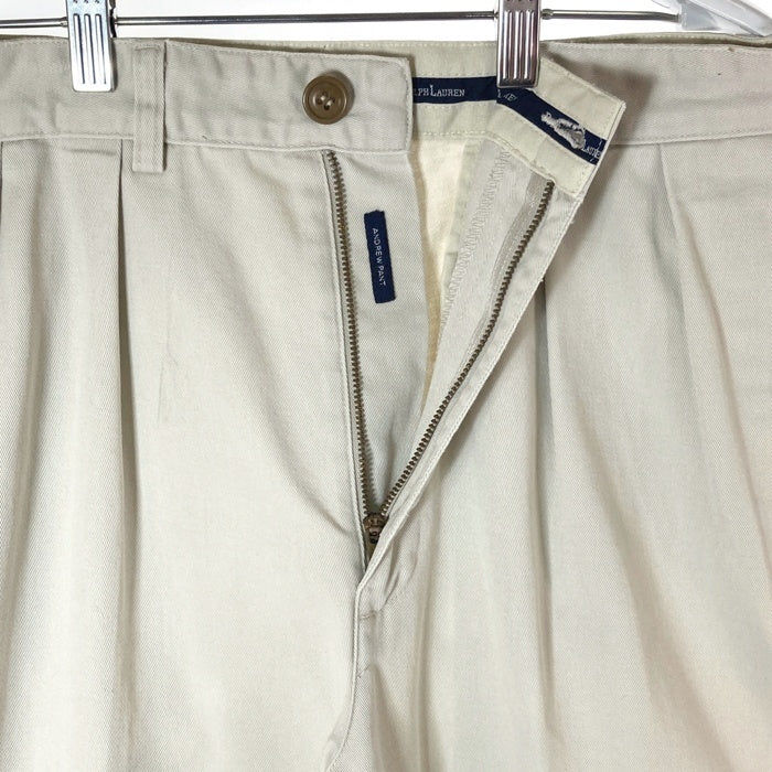 Polo Ralph Lauren ポロラルフローレン ANDREW アンドリュー メキシコ製 ツータック チノパンツ ベージュ size31 瑞穂店