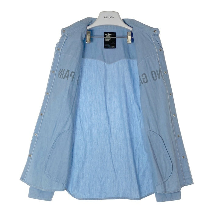 CHALLENGER チャレンジャー NO PAIN NO GAIN WESTERN SHIRT シャンブレー ウェスタンシャツ ブルー sizeL 瑞穂店