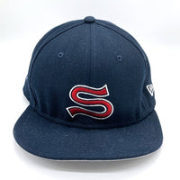STUSSY ステューシー NEW ERA ニューエラ Emblem Cap ネイビー size7 5/8 瑞穂店