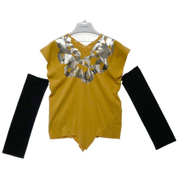 Vivienne Westwood ヴィヴィアンウェストウッド RED LABEL レッドレーベル チェーン風プリント 変形カットソー イエロー sizeS 瑞穂店