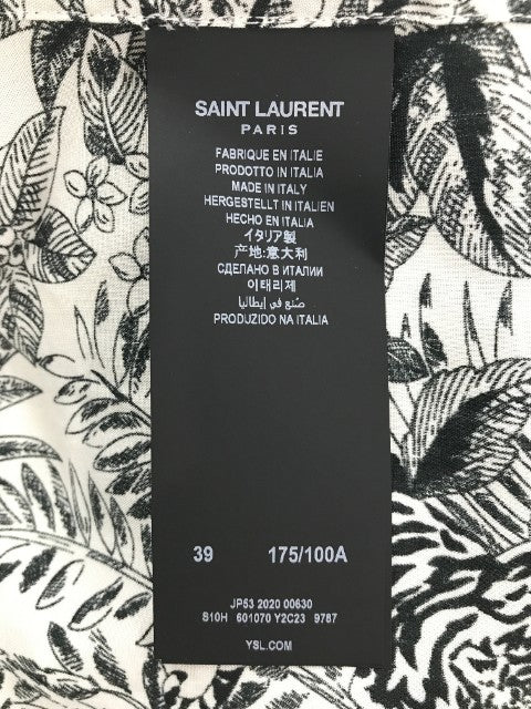 SAINT LAURENT PARIS サンローランパリ Printed Viscose プリント レーヨンシャツ 601070 Y2C23 Size 39 福生店