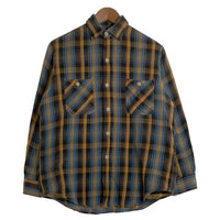60's BIG MAC ビッグマック チェック フランネルシャツ イエロー ライトブルー ブラウン Size M 福生店