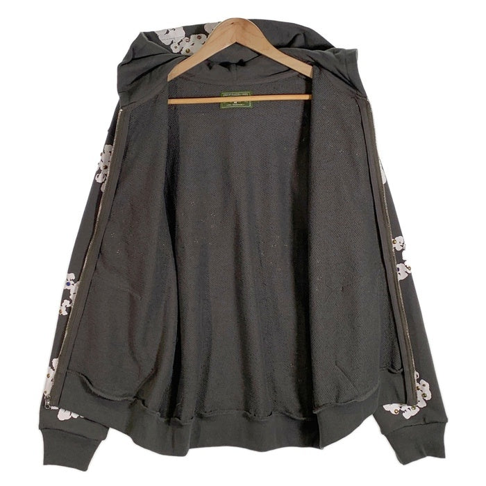 DENIM TEARS デニムティアーズ 24SS Rhinestone Cotton Wreath Zip Hoodie ラインストーン コットンリース ジップフーディ スウェットパーカー ヴィンテージブラック Size M 福生店