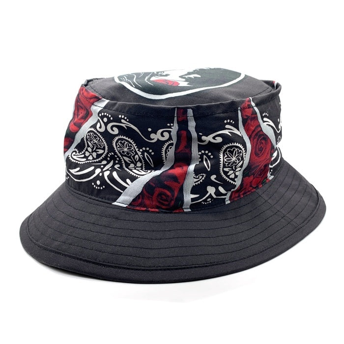 CHALLENGER チャレンジャー BROSH HOSOI BUCKET HAT コットン プリント バケットハット ブラック Size L (約60cm) 福生店