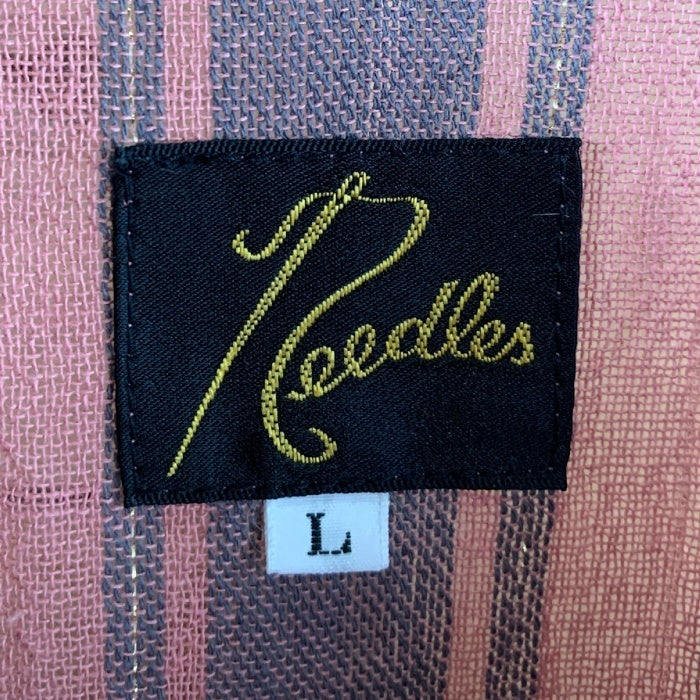 Needles ニードルズ CABANA SHIRT コットン オープンカラーシャツ 半袖 ピンク MR242 Size L 福生店