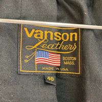 VANSON バンソン ENFIELD ENF エンフィールド シングル ライダースジャケット ブラック size40 瑞穂店