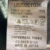 UNIVERSAL SEVEN ユニバーサルセブン USAコットンリネン コンボプルオーバー US202CT036 ブラック sizeF 瑞穂店