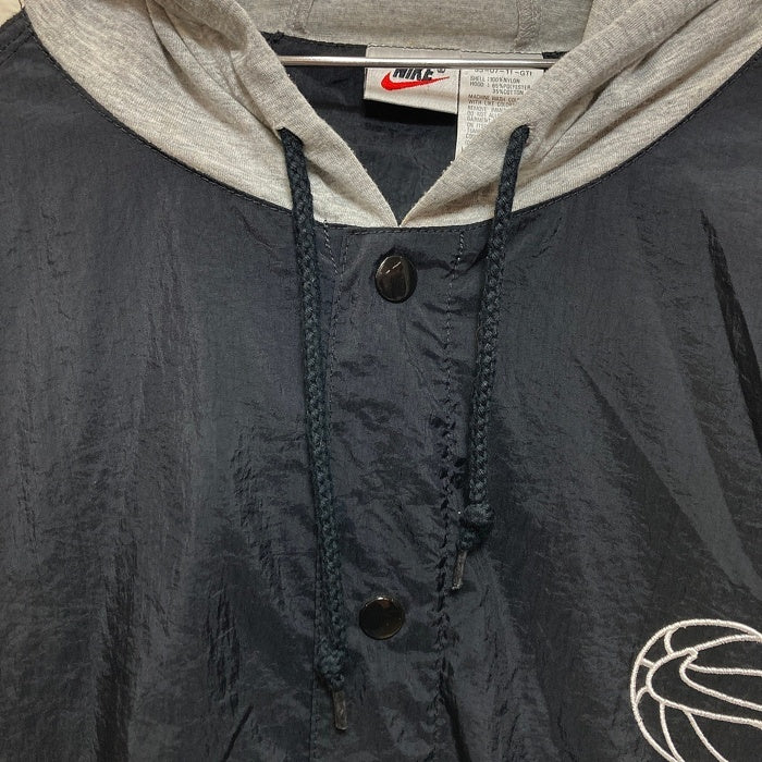 NIKE ナイキ 銀タグ バスケットボール スナップボタン ブルゾン ブラック sizeXL 瑞穂店