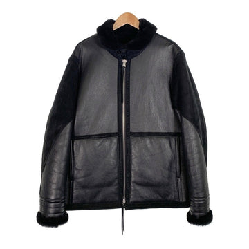 NEIGHBORHOOD ネイバーフッド 19AW B-3 M-JKT フライトジャケット リアルムートン 羊革 ブラック 192SZNH-JKM01 Size XL 福生店