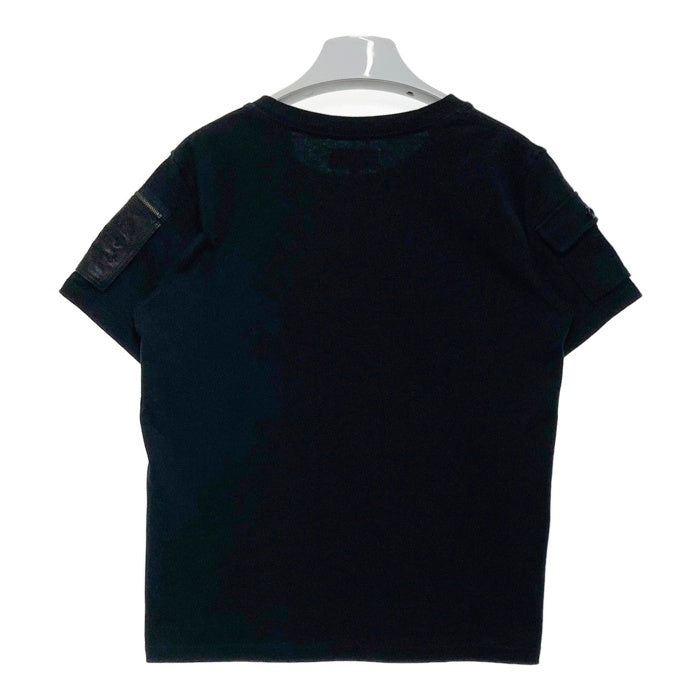 AVIREX アヴィレックス 783-5135606 50th Anniversary LEATHER PATCHED FATIGUE T-SHIRT レザーパッチ ファティーグ Tシャツ ブラック sizeF 瑞穂店