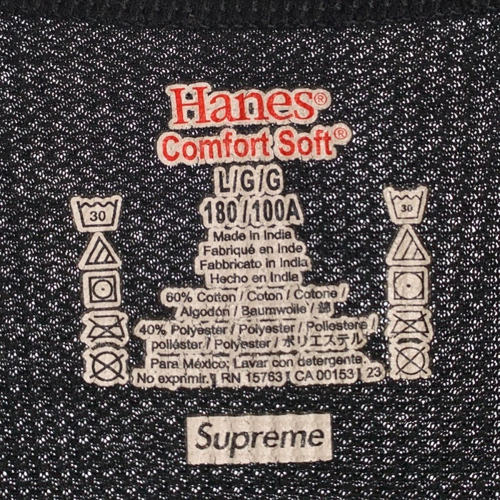 SUPREME シュプリーム Hanes ヘインズ 25AW Bones Thermal Crew ボーンズ サーマル クルー 長袖 Tシャツ ロンT ブラック Size L 福生店