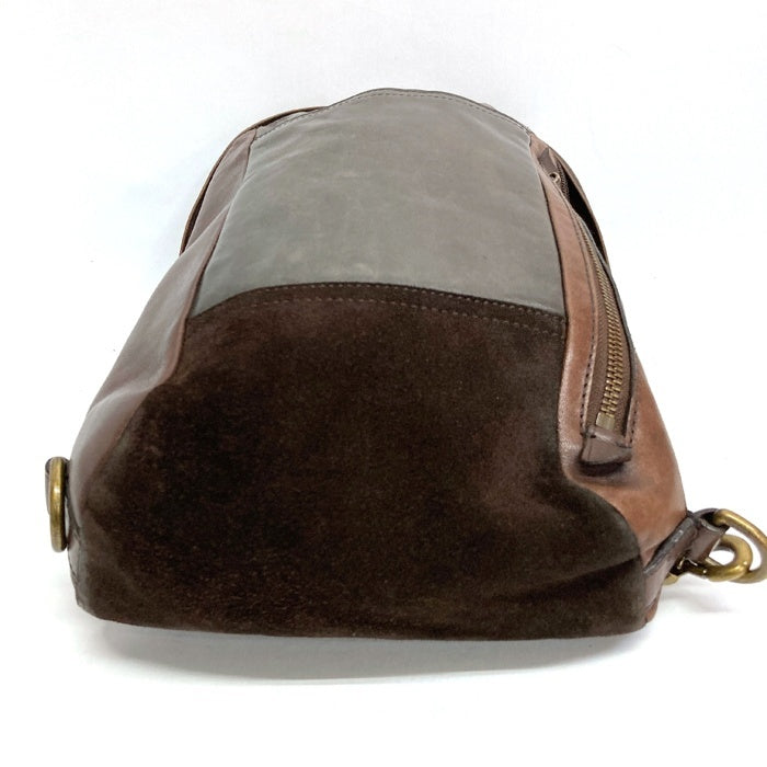 COACH コーチ 70796 ブリーカー カラーブロック コンバーチブル スリングバッグ ソフトポートレザー ショルダー ボディバッグ ブラウン 瑞穂店